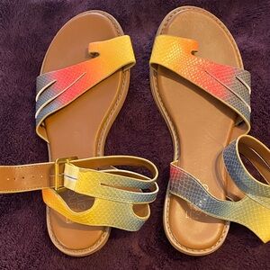 Franco Sarto Multicolor Strappy Sandals